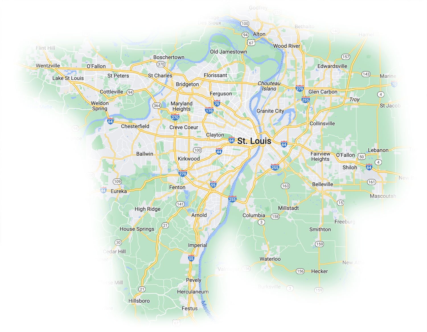 Ideal Landscape Service Area Map